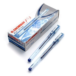 SNOWMAN - Pulpen V3 Pen gel 0.5mm Bulpen Bolpoint - Pcs - BIRU