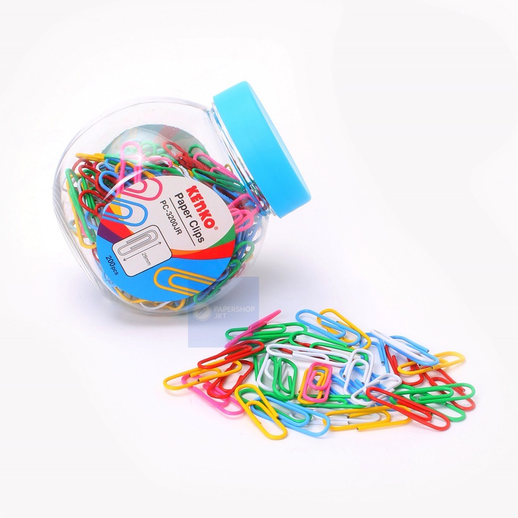 KENKO - Paper Clip - 3200JR Klip Kertas warna warni - Drum