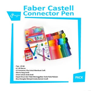 FABER CASTELL - Connector Pen 80 Warna Gift Case - Set