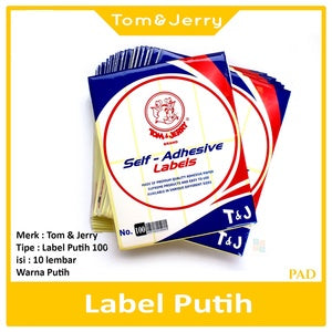 TOM & JERRY - Label Putih Paper - Pad - 100