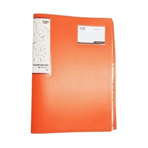 FolderOne - Dokumen Keeper Clear Holder 40 Lembar Folio - PCS - ORANGE