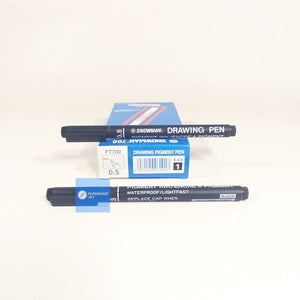 SNOWMAN Drawing Pen 700 Hitam All Varian Ukuran - Pcs - 0.5