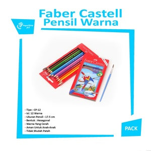 Faber Castell Watercolour 12 Pensil Warna Panjang
