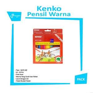 KENKO - Pensil Warna Wcp-24F - Superior Quality Watercolor Pencils