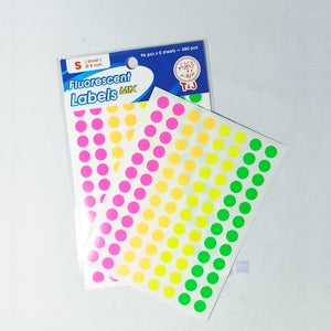 TOM & JERRY - Label Fluorescent Mix Ukuran S-M-L - Pad - S ( Small )