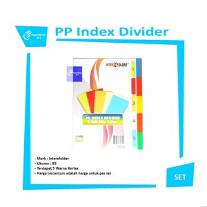 INTERXFOLDER - PP Index Divider 5 Tab Mix Colour B5 - Set - B5