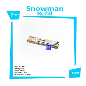 SNOWMAN - Refill Ballpoint V-3 Hitam - Lusin - HITAM