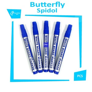 BUTTERFLY - WhiteBoard Marker - Spidol Papan Tulis BM-01 - Pcs - Biru