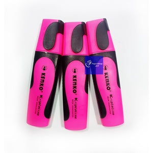 KENKO - Highlighter Kriptoline Neon Warna - Pcs - Merah Muda