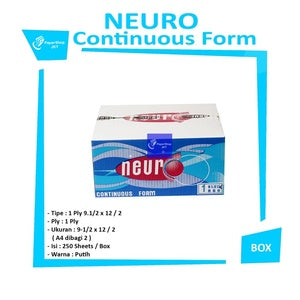 NEURO - Continous Form 1 Ply 9 1/2 x 12/2 ( A4 Dibagi 2 Neuro ) Ncr - Box