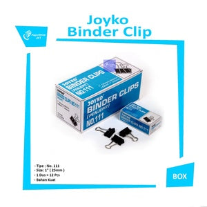 JOYKO - Binder Clip No.111 - Penjepit Dokumen Sedang - Pack