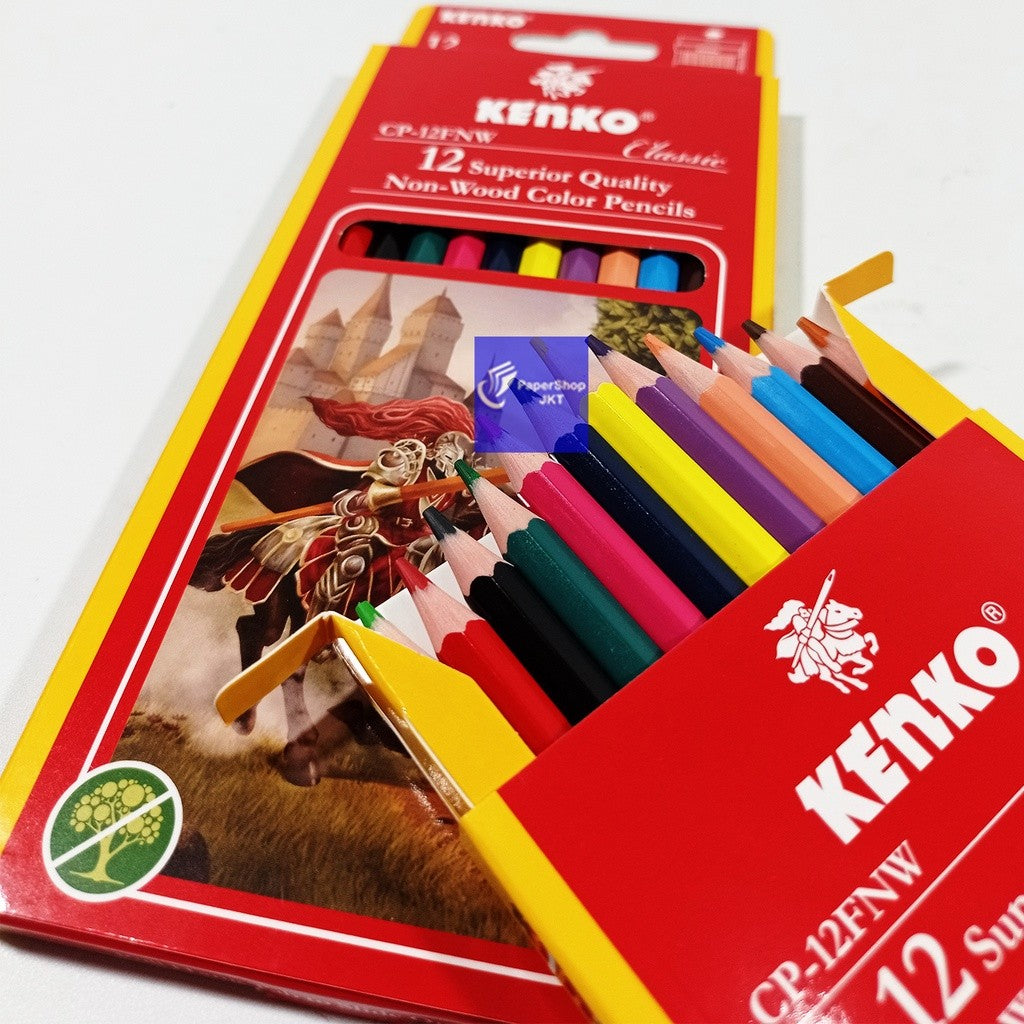 KENKO - Pensil Warna Color Pencil 12 Warna CP-12FNW - Set