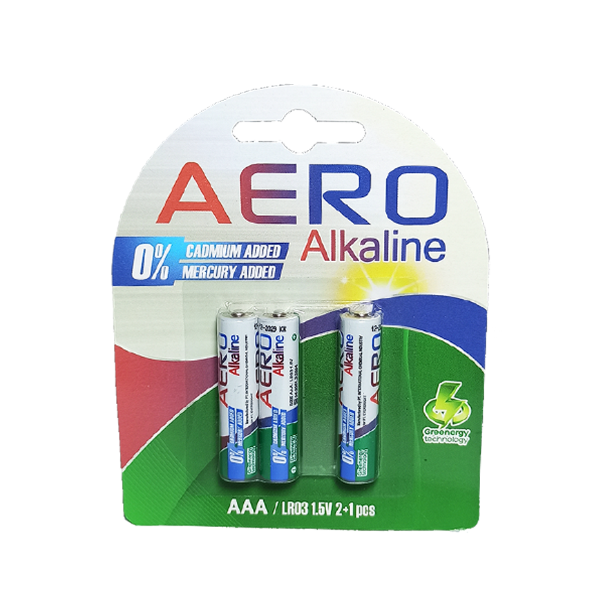 Alkaline - Baterai Aero AAA 1.5 Volt - Set