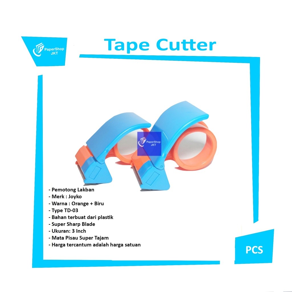 JOYKO - Tape Cutter TD-3 Pemotong Lakban Isolasi 3'Inch - Pcs
