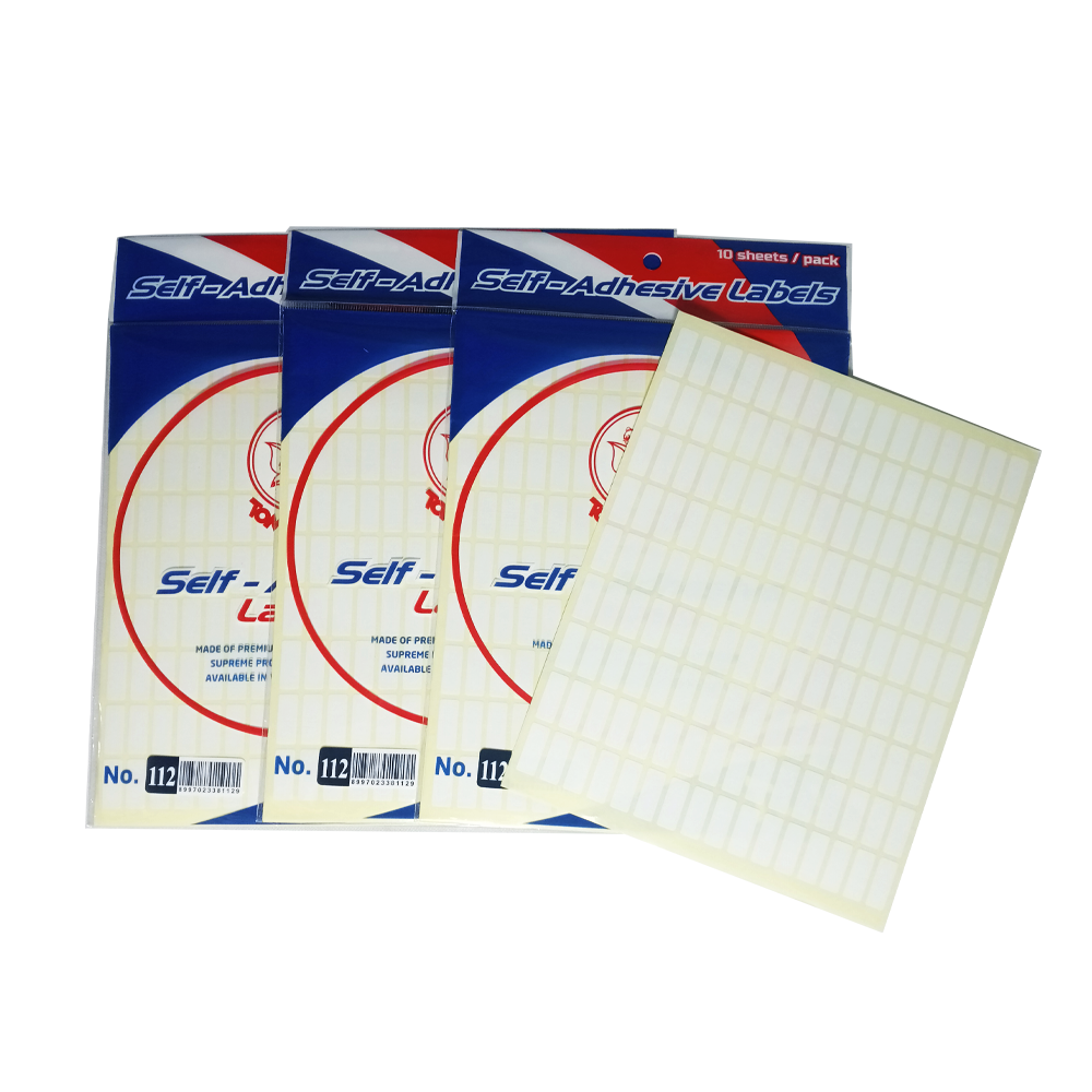 T&J -  Self-Adhesive Label Putih Polos Stiker 107-112 - Pad