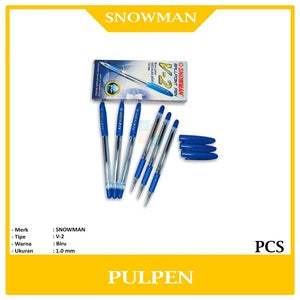 Snowman - Pulpen V2 0.6MM Snowman [ PCS ] - Biru