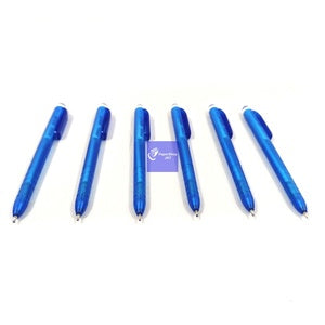 SNOWMAN - Pulpen Ballpoint Pen V-7 Semi Gel Ink Retractable - Pcs - Biru