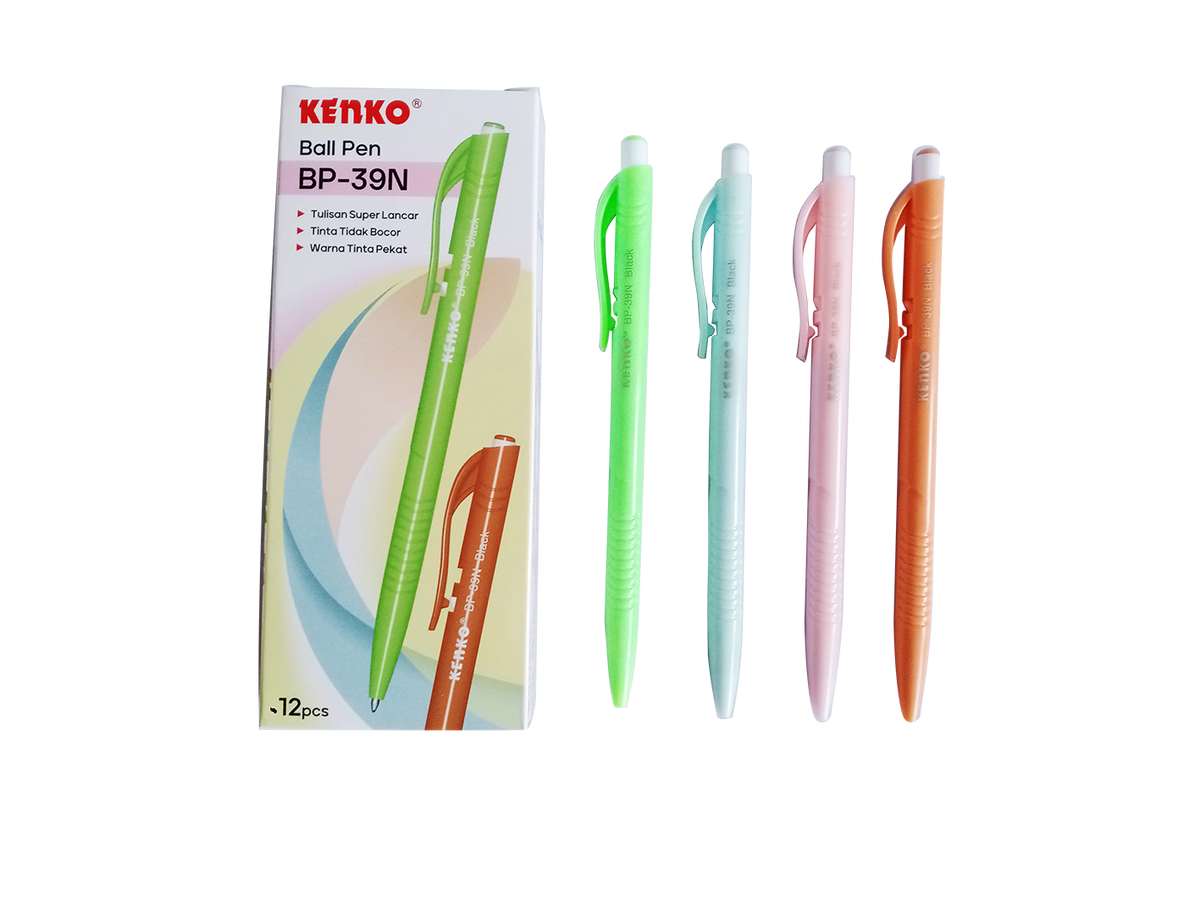 KENKO - Pulpen Ball Pen BP-39N - Black - Lusin