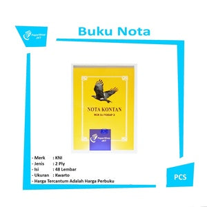 KNI - Buku Catatan Pembelian Nota Kontan 2 Ply / 2 Rangkap isi 48 Lembar Ukuran Besar - Pcs