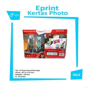 EPRINT - Kertas Foto Eprint Glossy A4 230Gsm 20s Macan - Pack