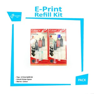 E-PRINT - Tinta Suntikan Refill Kit Blister Printer Black - Pcs - Canon Black