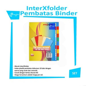 INTERXFOLDER Index Divider B5 10 Tab - Pembatas Binder Note [ SET ]