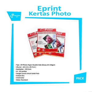 EPRINT - Photo Paper Double Side Glossy A4 150gsm Bunga Penguin - Pack