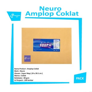 NEURO - Amplop Coklat Ukuran Super Map Non Seal ( 29 x 39,5 cm ) - Pack