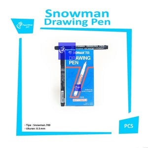 SNOWMAN Drawing Pen 700 Hitam All Varian Ukuran - Pcs - 0.3