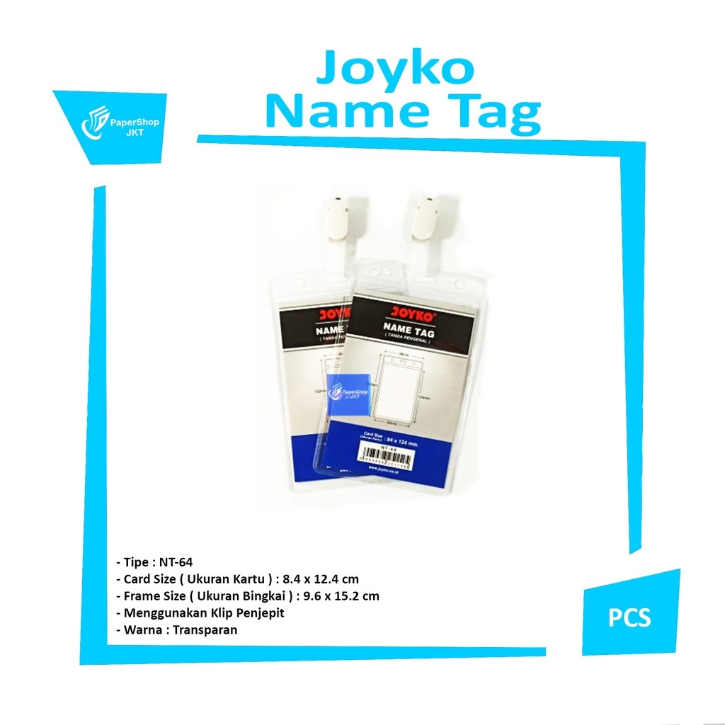 JOYKO - Gantungan Kartu Nama NT-64 Name Tag - Pcs