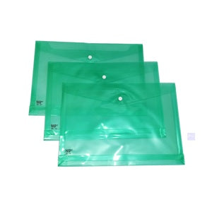 FOLDER ONE - Map Kancing Plastik Ukuran Folio - Hijau / Pcs