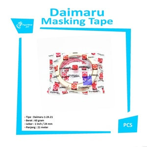 DAIMARU - Masking Tape - Lakban Kertas 1 inch - 24 mm x 21 meter