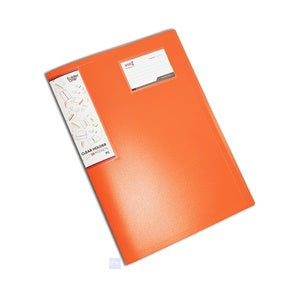 FOLDERONE - Dokumen Keeper Clear Holder 20 Lembar Folio - Pcs - ORANGE
