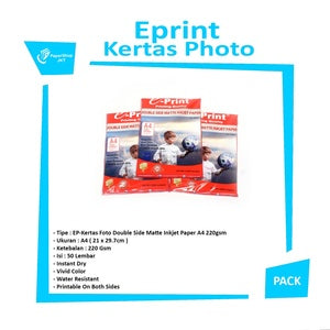 EPRINT - KertasFoto Double Side Matte Inkjet Paper A4 220gsm ( Anak & Bola Dunia ) - Pack