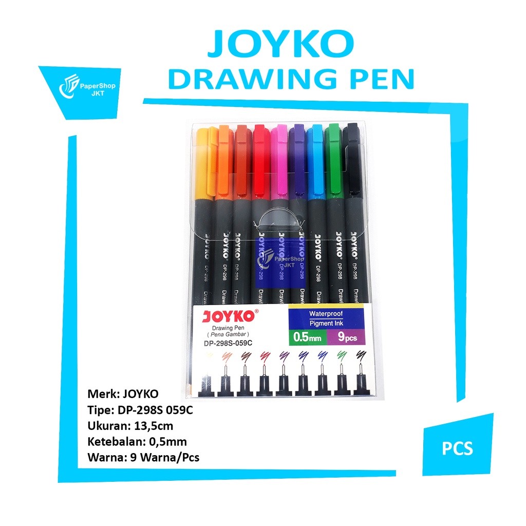 JOYKO - Drawing Pen Set DP-298S 059C 9 Warna - Set