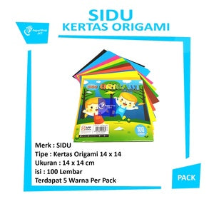 SIDU - Kertas Origami Warna 14 x 14 cm - Pack