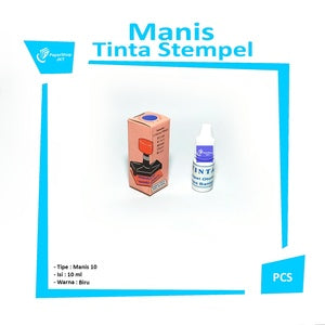 Manis - Tinta Manis Stempel Tanpa Bantalan - Pcs - Biru