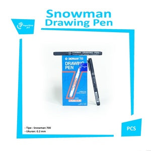 SNOWMAN Drawing Pen 700 Hitam All Varian Ukuran - Pcs - 0.2
