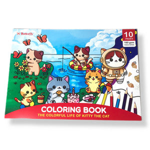 Butterfly - Coloring Book Ukuran A4 160 gsm Buku Mewarnai Variasi Motif Lucu  - PCS - CAT