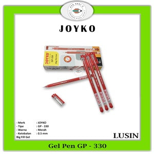 JOYKO - Gel Pen Pulpen Pena GP-330 Big Fill Gel 0.5 mm - Lusin