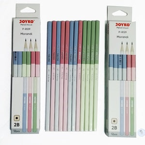 JOYKO - Pensil Ujian Kayu 2B P-8129 Morandi - Lusin