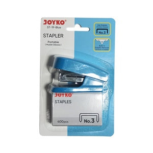 Joyko - Stapler Serba Guna ST - 19 Hekter Kertas Mini - Pcs - Blue