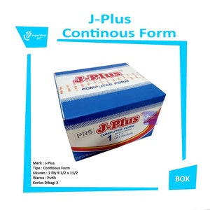 Jplus Continous Form 1 Ply 9 1/2 x 11/2  Hvs Kertas Komputer