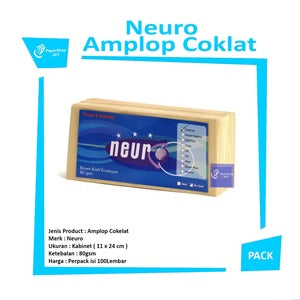 NEURO - Amplop Coklat Ukuran Kabinet Seal ( 11 x 24 cm ) - Pack