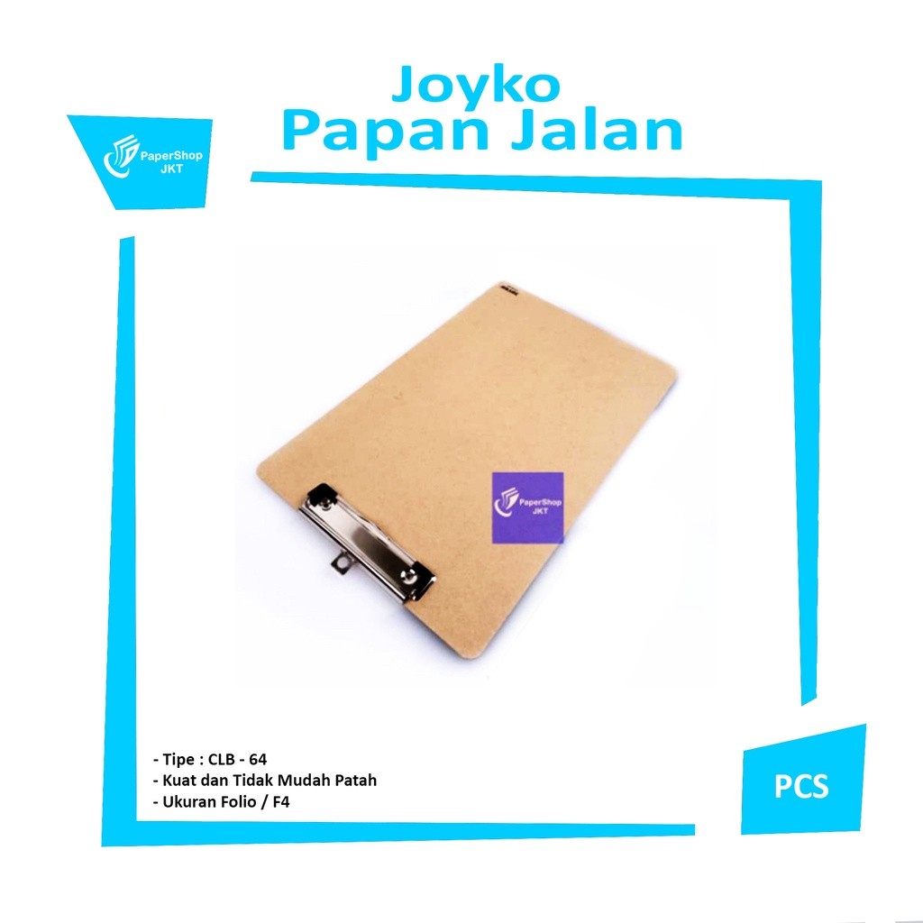 JOYKO - Papan Jalan - Clipboard Alas Tulis CLB-64 Kayu