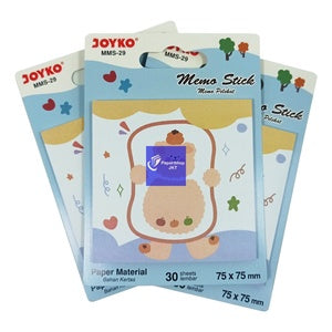 JOYKO - Memo Stick Kertas Memo Tempel Bear MMS-29 - Pad - Biru