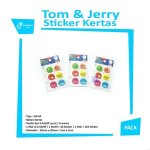 TOM & JERRY - Sticker Kertas SW 60 - Sticker Word - Pad