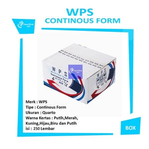 WPS - Continous Form 6 Ply 9 1/2  x 11/2 ( K6/2 WPS ) NCR - Box