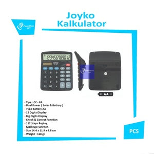 JOYKO - Calculator - Kalkulator CC-8A - 12 Digits - Check Correct- pcs