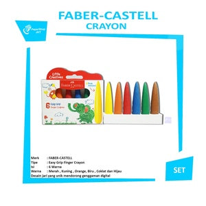 FABER-CASTELL - Easy Graps Grip Finger Crayons Isi 6 - Set